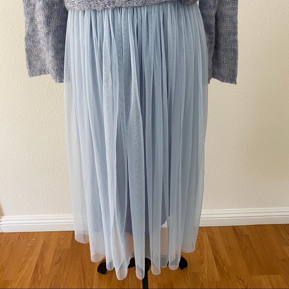 Anthropologie Maeve Layered Arasbeque Dress Blue size L - Picture 16 of 16